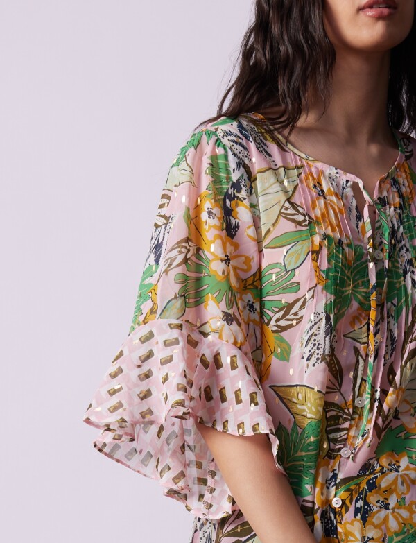 Blusa Cordel Printed MULTI/ROSA