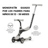 Monopatin DELUXE Qplay Sema 2 en 1 Beige