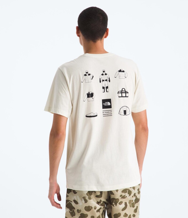 Remera de manga corta regular Mountain Mirage White Dune