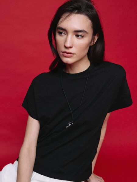 T-SHIRT D.CASSIN JANA M.C BASICA NEGRO