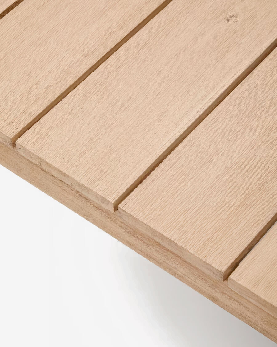 Mesa de centro Ambra de madera maciza de acacia con acabado claro 82,5 x 140 cm FSC 100% Mesa de centro Ambra de madera maciza de acacia con acabado claro 82,5 x 140 cm FSC 100%