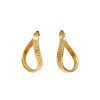 Caravanas aros de oro torneados Greco- Oro bajo - Sin piedra- CA8045 sinpiedra