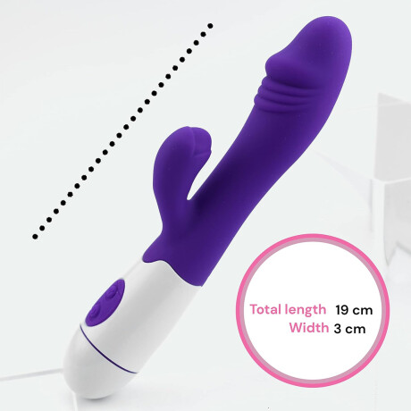 Vibrador Con Doble Estímulo Desing Recargable USB Violeta