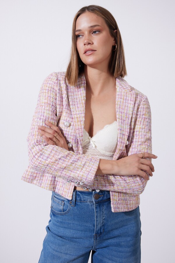 Chaqueta Tweed Lurex ROSA/MULTI