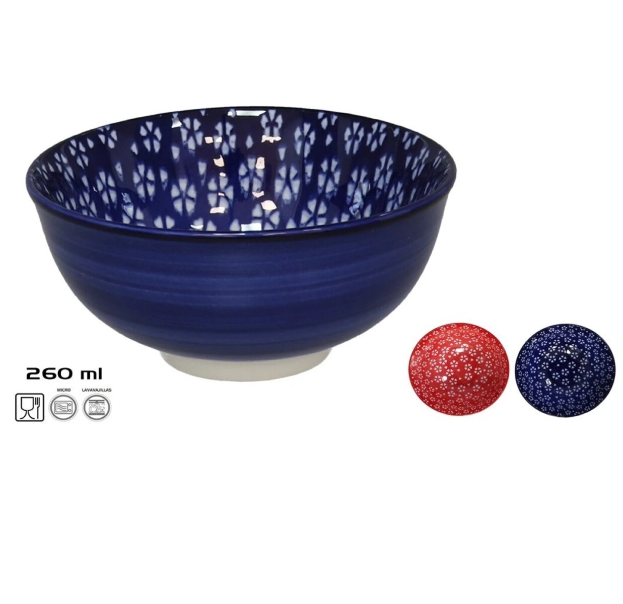 Bowl Llanes 11,5 cm de Porcelana 260 ml – Diseños Surtidos 