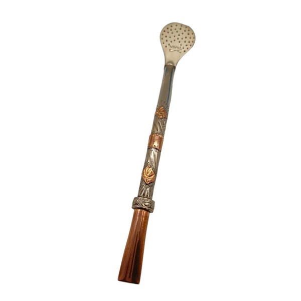 Bombilla criolla - PLATA Y ORO - 23 bmpo23po