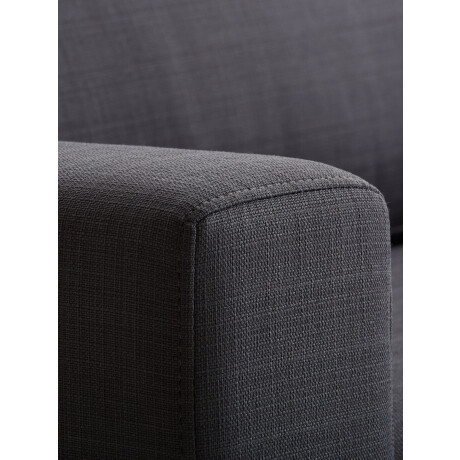 Sofa Egense 3 Cuerpos Tela Gris Oscuro