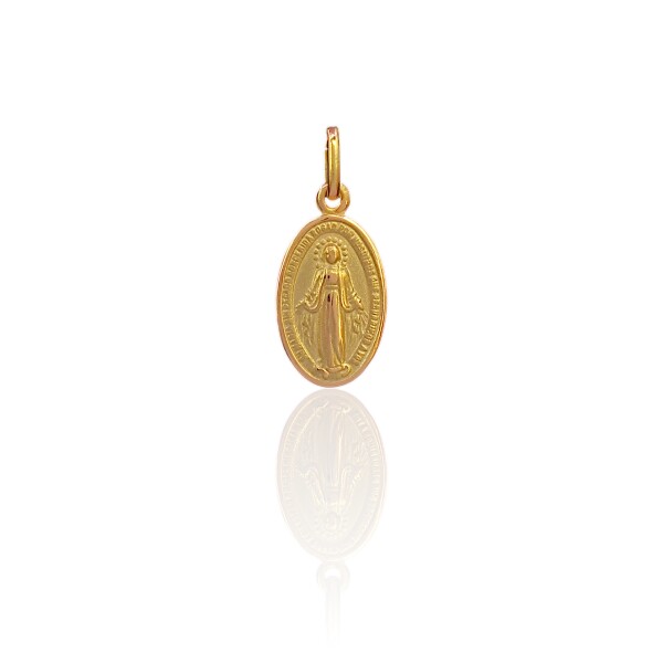 Dije Virgen Milagrosa-Oro bajo-Sin piedra-CP8625 Sinpiedra