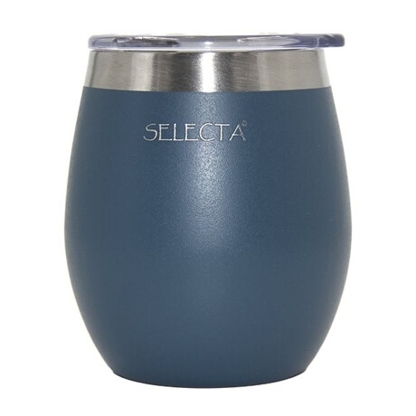 Mate Térmico Aqua en Acero Inox Doble Pared 240Ml con Tapa Azul Petróleo
