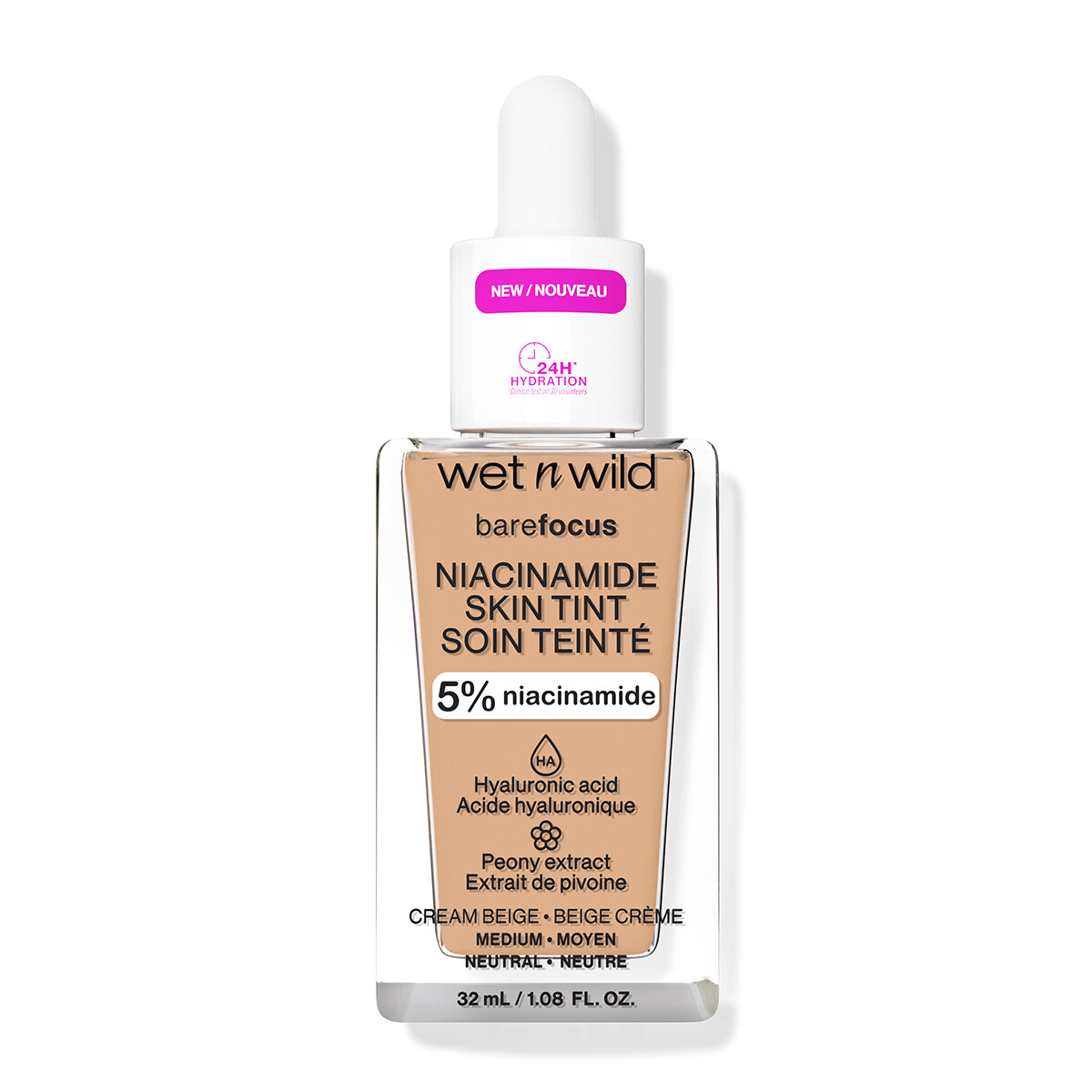 Base de Maquillaje Wet n Wild Bare Focus Skin Tint - Medium 32ml 