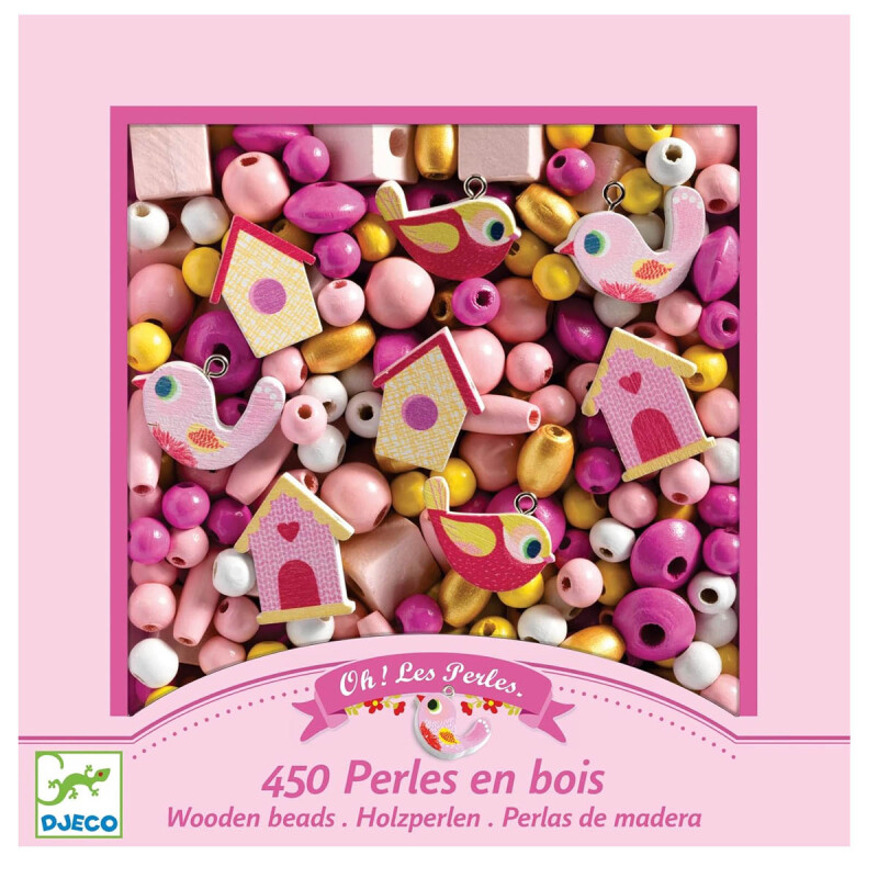 Cuentas Perlas de madera Pájaros Djeco Cuentas Perlas de madera Pájaros Djeco
