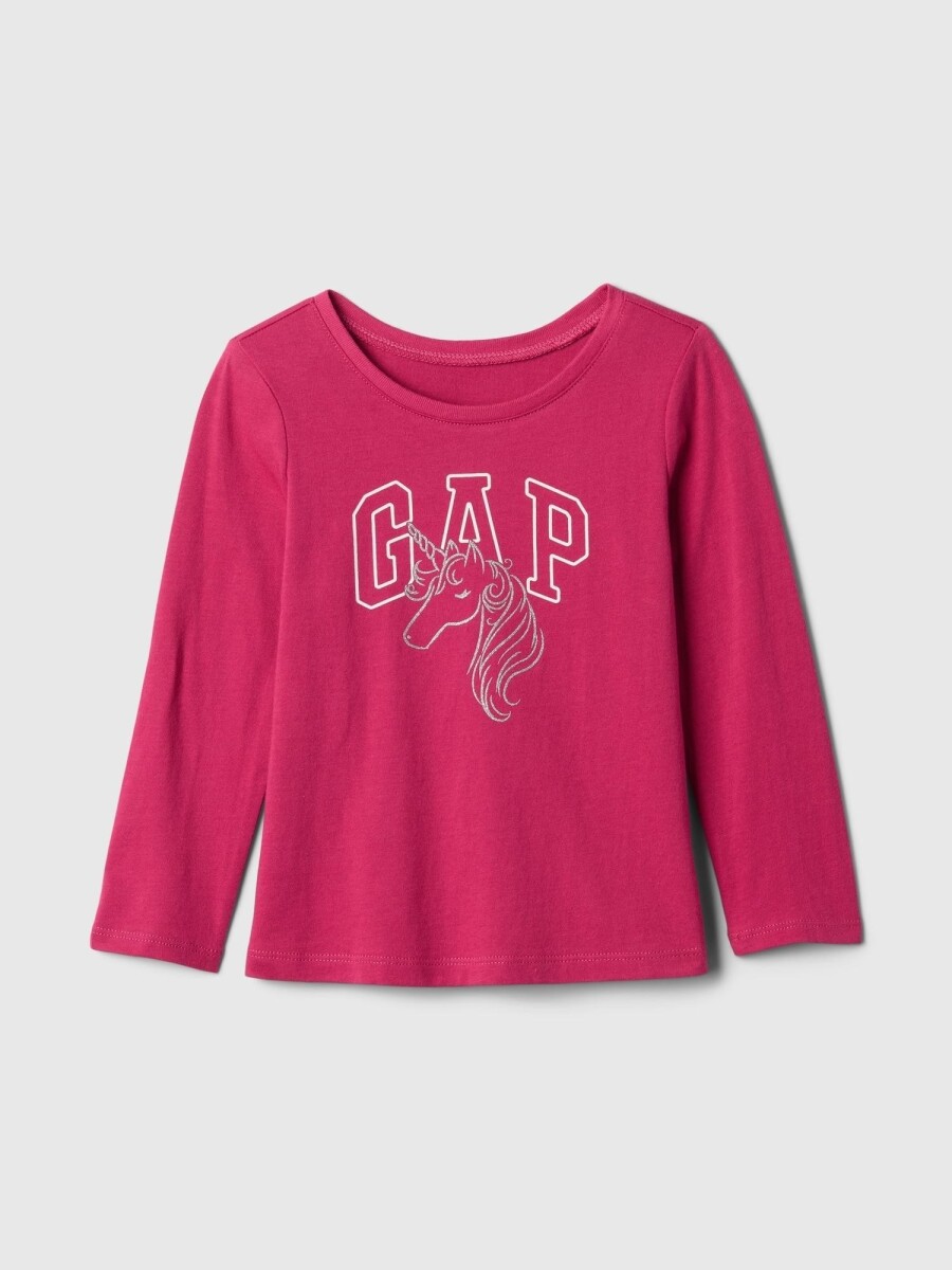 Remera Gráfico Toddler Niña - Vivacious Pink 19-2045 