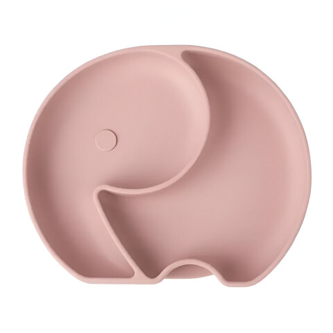 Plato de silicona diseño elefante Rosa