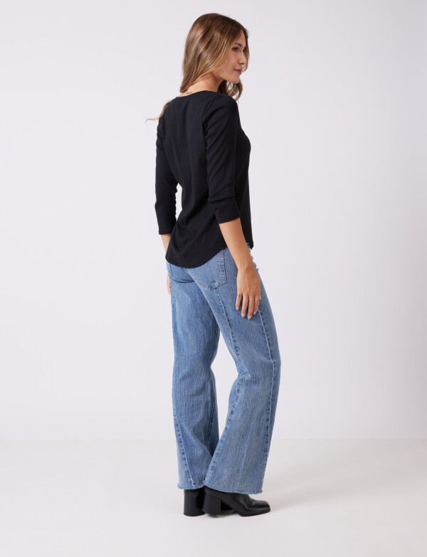 Remera Algodon Basica NEGRO