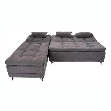 Sofá Cama Con Chaise Izquierdo Y Derecho Nice Steel G501 Con Almohadones - Gris Sofá Cama Con Chaise Izquierdo Y Derecho Nice Steel G501 Con Almohadones - Gris