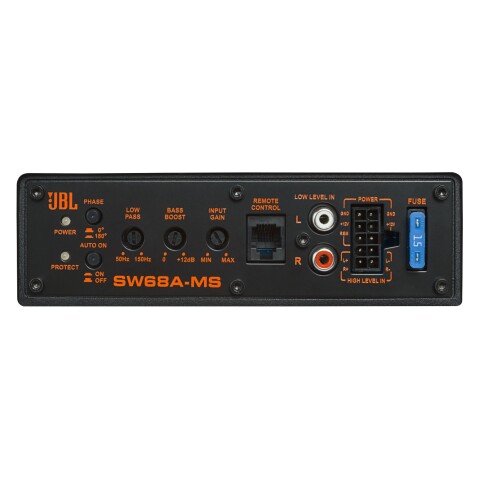 Subwoofer JBL SW68A Amplificado 8" 100W RMS Bajo Asiento para Auto Subwoofer JBL SW68A Amplificado 8" 100W RMS Bajo Asiento para Auto