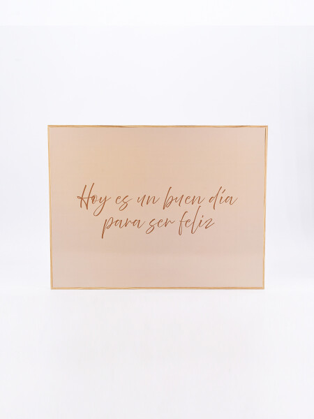 CUADRO FELICIDAD BEIGE ESTAMPADO 1