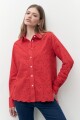 Camisa de broderie rojo