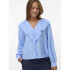 VMKAJA LS V-NECK FRILL SHIRT WVN Vista Blue-Sandra