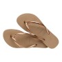 Sandalias Havaianas Slim Logo Metallic Mujer Rose Gold
