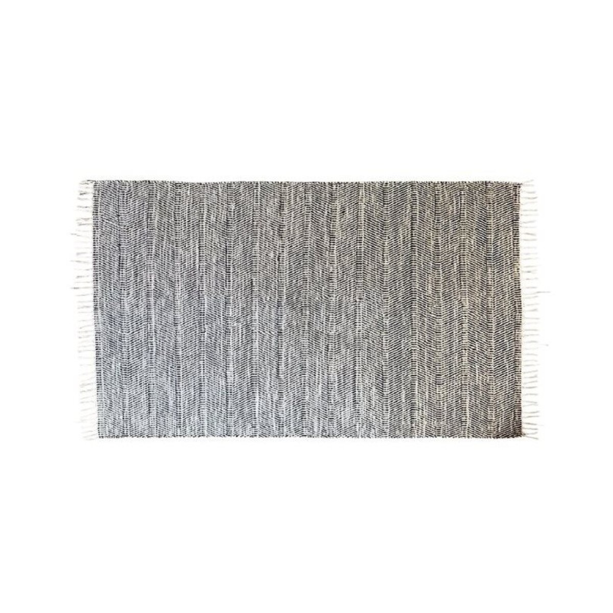 ALFOMBRA 69X114CM JASPEADO FLECOS NATURAL Y NAVY 