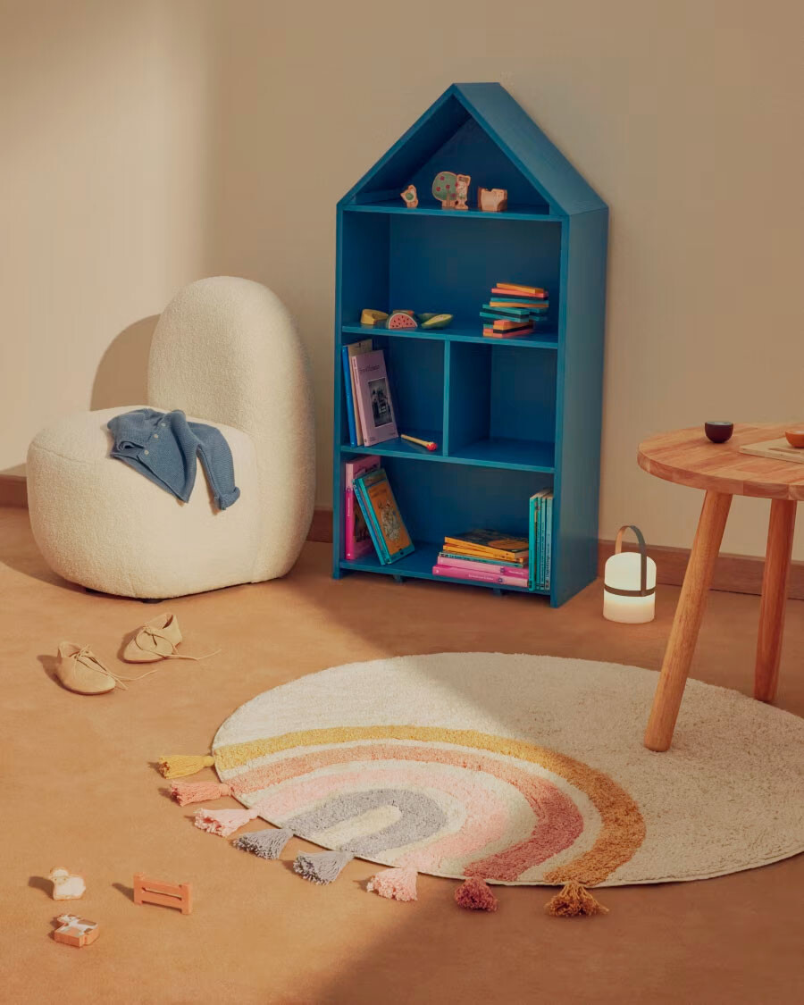 Alfombra redonda Tadea algodón arcoíris multicolor Ø 100 cm Alfombra redonda Tadea algodón arcoíris multicolor Ø 100 cm