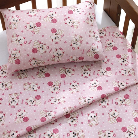 Juego Sábanas para Cuna Dohler 100% Algodón GATITA BABY