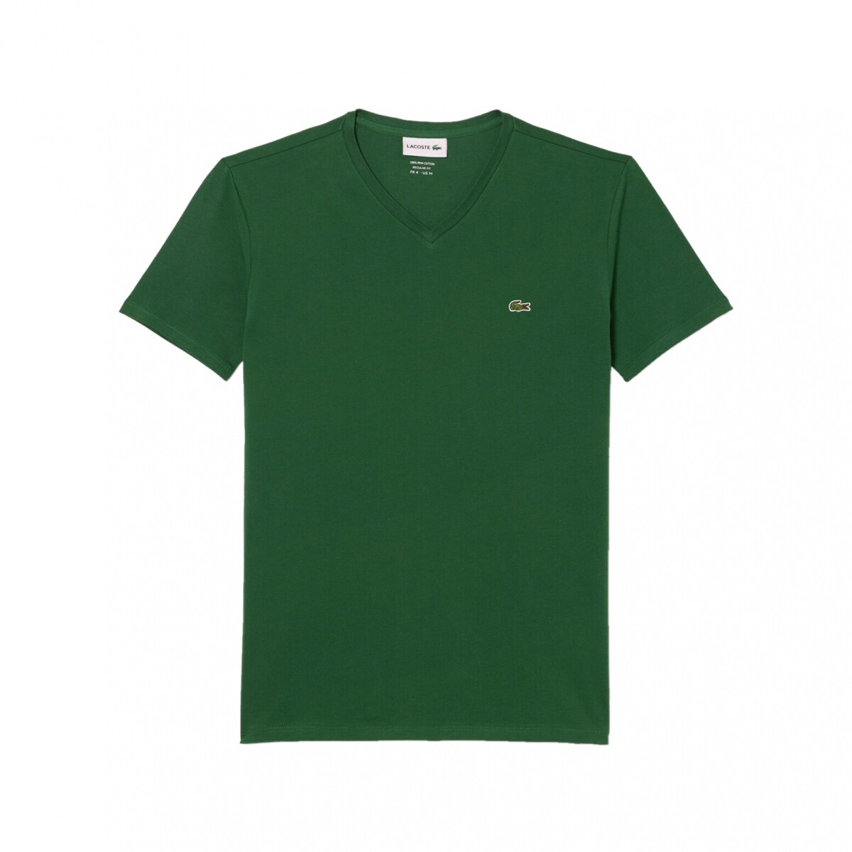 REMERA LACOSTE PIMA CON CUELLO - VERDE 