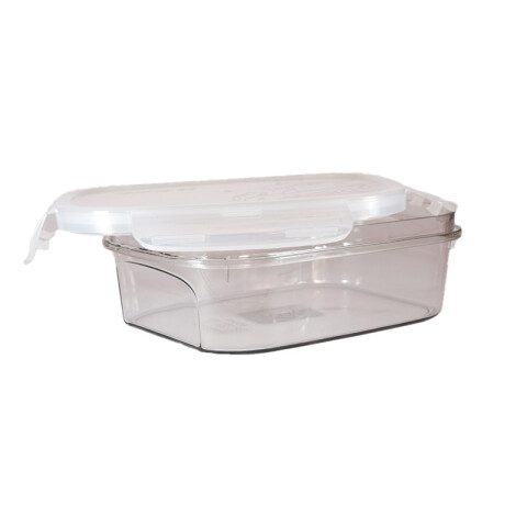 Contenedor acrílico rectangular cierre hermético 850ML Contenedor Acrílico Rectangular Cierre Hermético 850ml