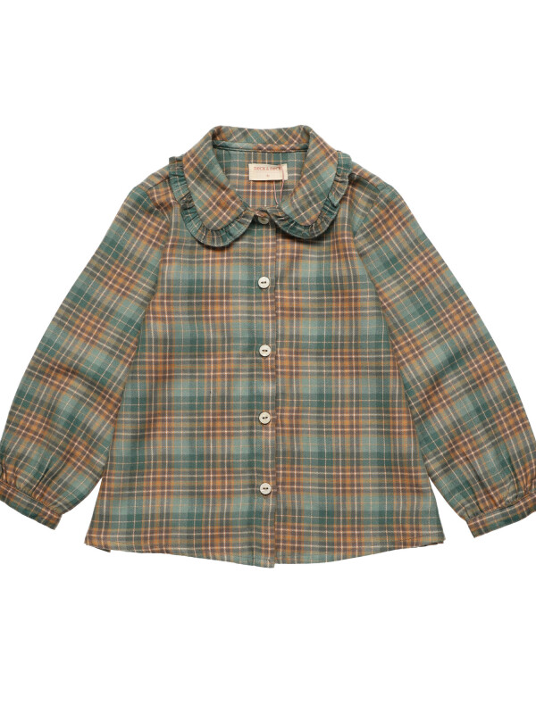 Camisa niña tartan con cuello Camisa niña tartan con cuello