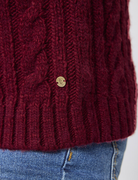 Sweater ochos bordo