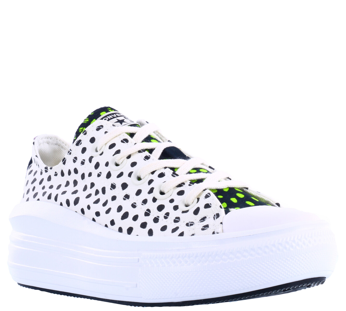 Championes de Mujer Converse Ctas Move OX - Blanco - Negro - Animal Print 