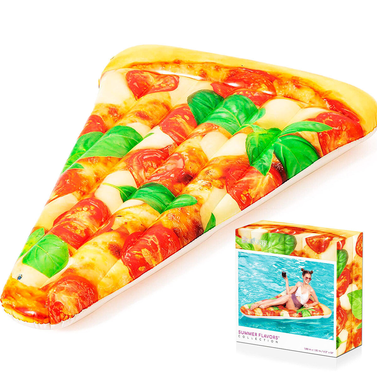 Colchoneta Bestway Inflable Pizza Para Piscina 188cm 