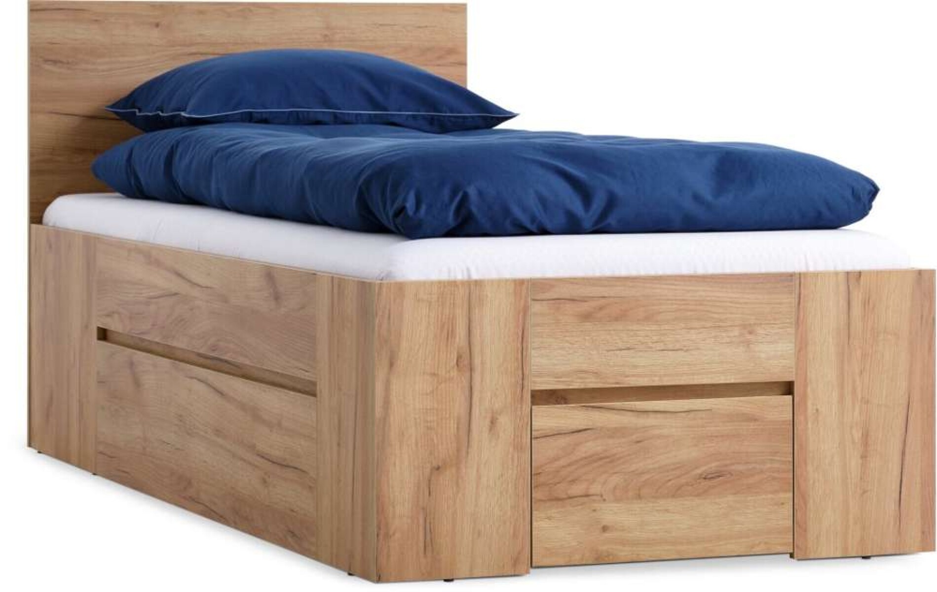 Estructura Cama Limfjorden 90X200 3 Cajones - Roble 