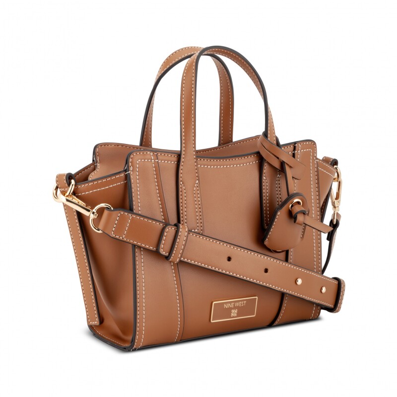 Satchel Handbag Fleura Small Brandy