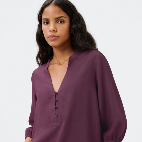 BLUSA FEM ROXO ESCURO