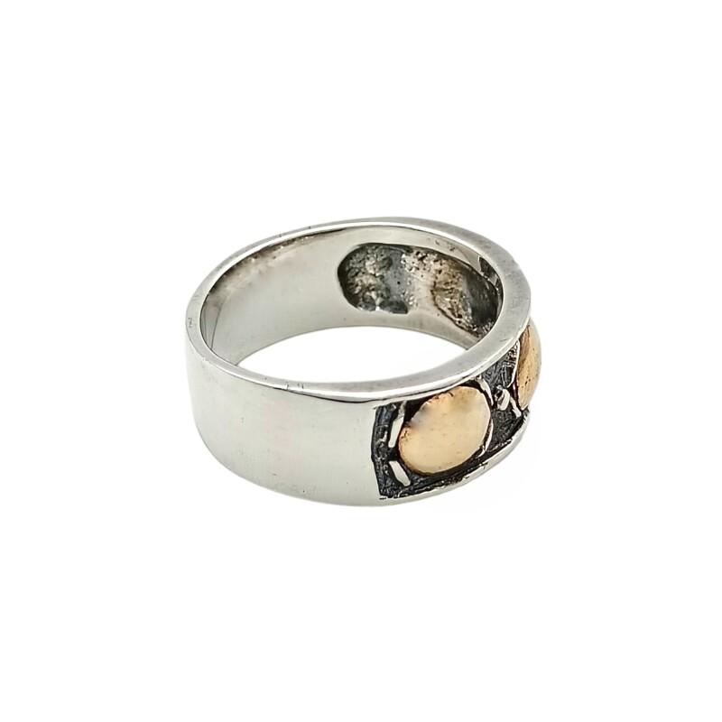 Anillo Varios-Plata y Oro-Sin Piedra-AN5041 sinpiedra