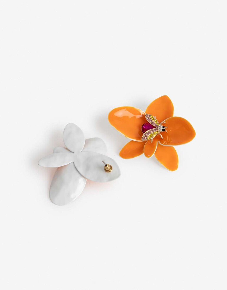 Aros Colgantes Largos Color Aros Colgantes Largos, Primavera - Naranja Medio