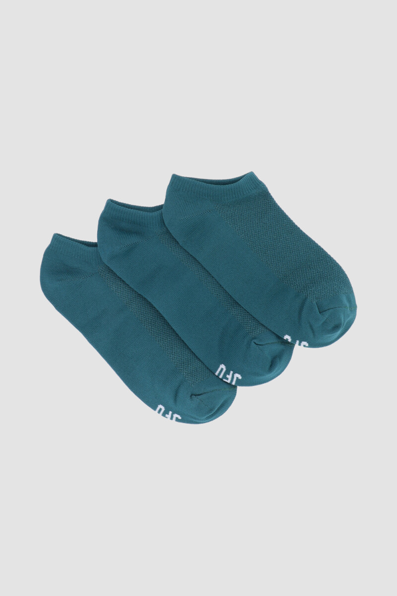 Nuevo pack x 3 deportiva colores lisos Verde petroleo