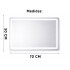 Espejo Rectangular Con Led Baño Led10 50 X 70 Cm Desempañador ESPEJO RECTANGULAR LED10 50X70