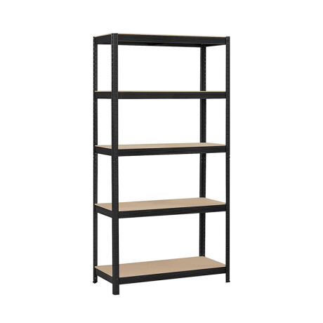 Estanteria Metalica con Estantes en MDF Estantería Metálica Con Estantes en MDF 180x90x40 cm Negra