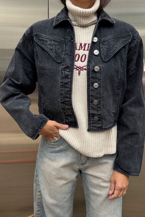 Campera Vintage Negro