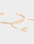 Pulseras Rígidas Sets Mariposas Pulseras Rígidas Set Con Mariposa - Dorado