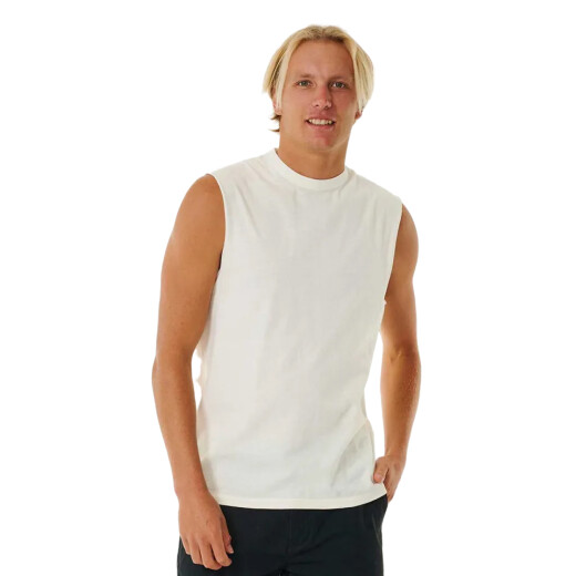 Remera Rip Curl Plain Wash Muscle - Blanco Remera Rip Curl Plain Wash Muscle - Blanco