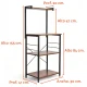 Mueble auxiliar Rack organizador 4 niveles de cocina Hierro y MDF Sin Color