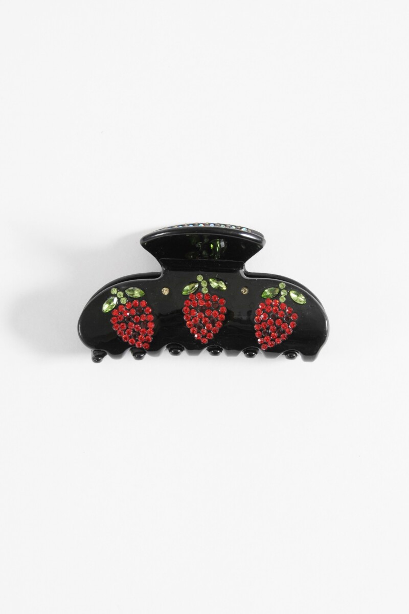 Broche frutilla negro