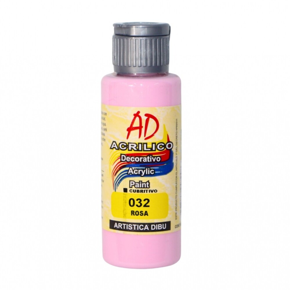 PINTURA ACRILICA ARTISTICA DIBU 60 ML. DIFERENTES COLORES COLOR ROSA 032
