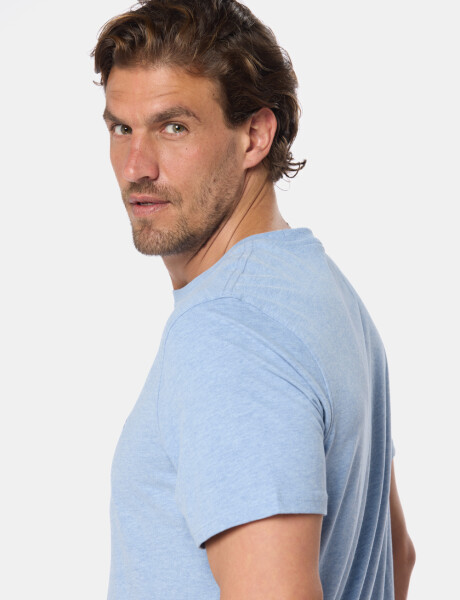 REMERA LISA DE ALGODÓN Azul melange