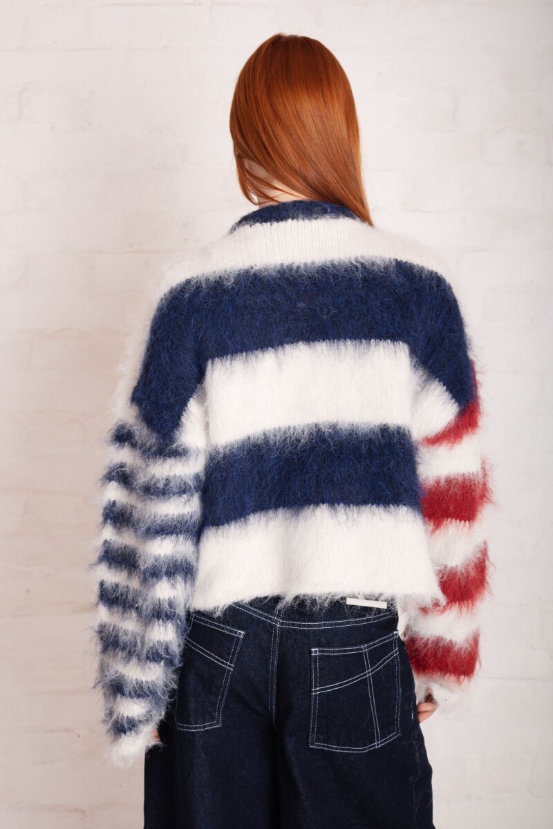 SWEATER BUTTERMINT Rayas