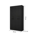 COMBO DORMITORIO - 1 PLAZA Y MEDIA CON SOMMIER DORADO 100% ESPUMA NEGRO